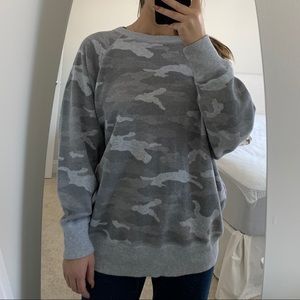 Aerie Gray Camo Crewneck